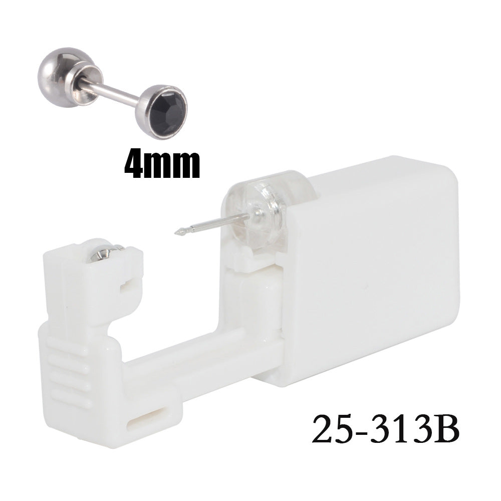 跨境无菌卡扣穿耳器二代一次性圆球底座打耳洞穿刺打耳枪316L耳钉