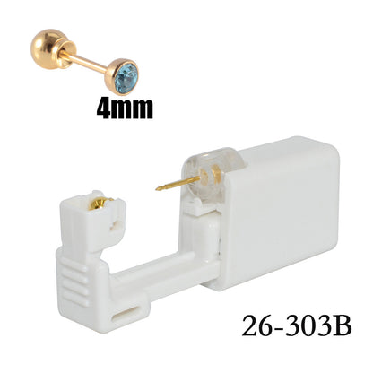 跨境无菌卡扣穿耳器二代一次性圆球底座打耳洞穿刺打耳枪316L耳钉